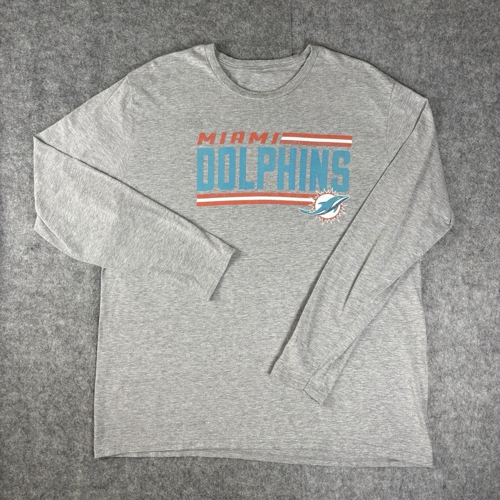 Miami Dolphins Nike NFL On Field Long Sleeve Shirt Men's XL Gray Used
